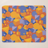 Fun Geometric Orange Violet Muster Sherpadecke (Vorderseite (Horizontal))