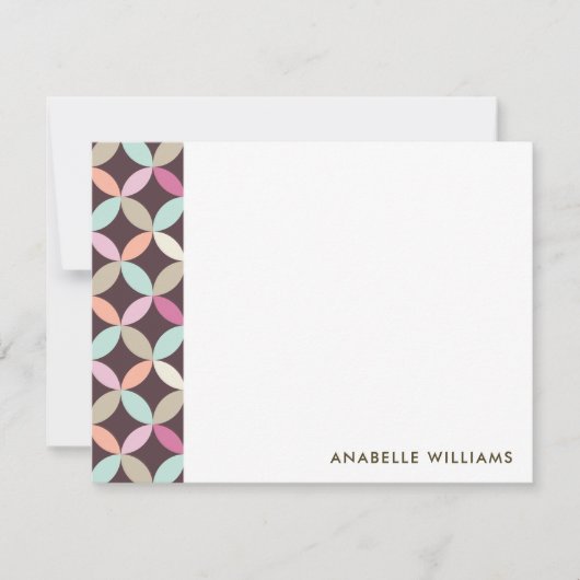 Fun Geometric Pattern Flat Vielen Dank Hinweis Kar Einladung (Vorderseite)