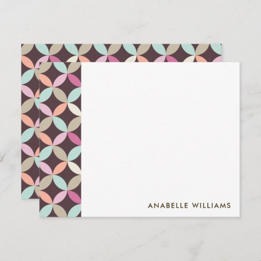 Fun Geometric Pattern Flat Vielen Dank Hinweis Kar Einladung (Vorne/Hinten)