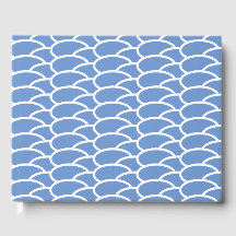 Fun Geometric Tiled Light Blue White Waves Muster
