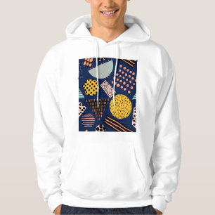Fun Geometrie: Abstraktes mehrfarbiges Muster Hoodie