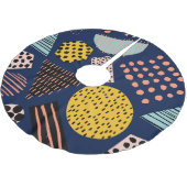 Fun Geometrie: Abstraktes mehrfarbiges Muster Polyester Weihnachtsbaumdecke (Schrägansicht)