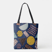 Fun Geometrie: Abstraktes mehrfarbiges Muster Tasche (Rückseite)