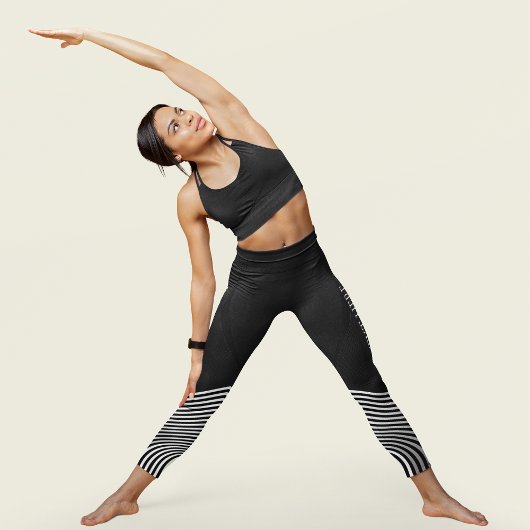 Fun geometrisch stilvoll schwarz leggings