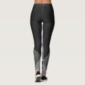 Fun geometrisch stilvoll schwarz leggings (Rückseite)