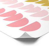 Fun geometrische Form Kunst in Frühling Grün und R Poster (Ecke)