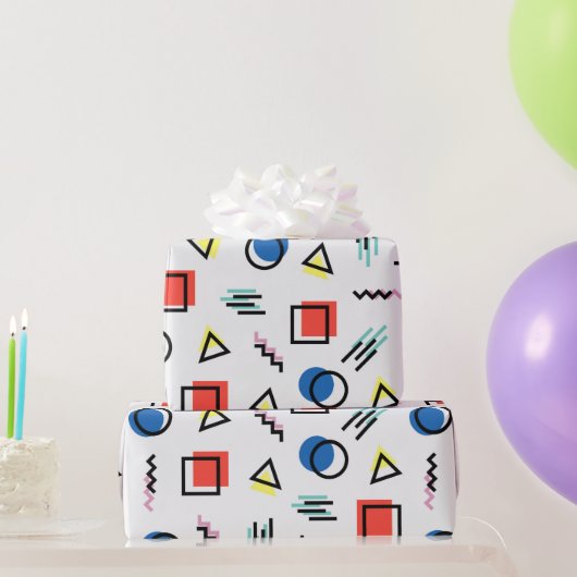 Fun geometrische Formen Moderne grafische Kunst Geschenkpapier (Partygeschenke)