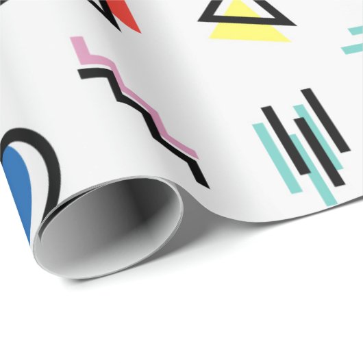 Fun geometrische Formen Moderne grafische Kunst Geschenkpapier (Rolleneckpunkt)