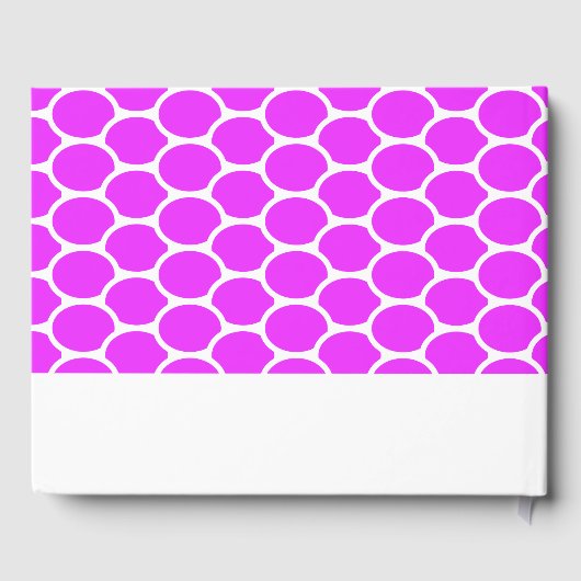 Fun gepolstertes leuchtendes tropisches Rosa Honey Gästebuch (Rückseite)