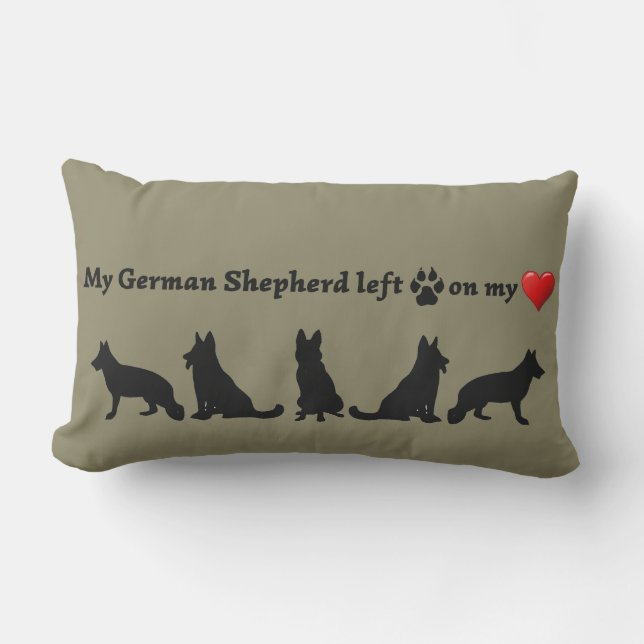 Fun German Shepherd Dog Pet Quote Lendenkissen (Vorderseite)