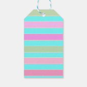 Fun gestreifte Linien pastellfarben Sommerfarben Geschenkanhänger (Rückseite)