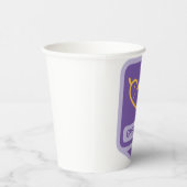 Fun Gherkin Pickle Icon Purple and Yellow Pappbecher (Rechts)