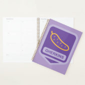 Fun Gherkin Pickle Icon Purple and Yellow Planer (Anzeige)