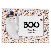 Fun Ghost Boo Halloween Große Geschenktüte (Rückseite)