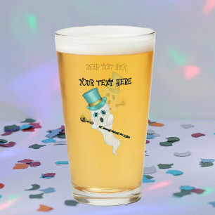 Fun Ghost gekleidet Top Hat Black Cane Skull Glas