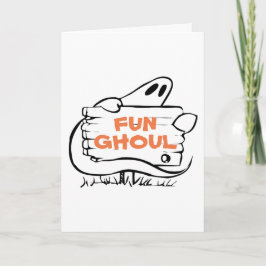 Fun Ghoul Funny Italian Ghost Halloween Gruß Karte