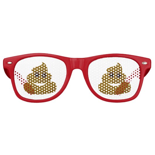 Fun gib kein Gekackt Emoji Sonnenbrille (Vorderseite)