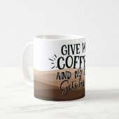 Fun Gib mir Kaffeetyp schwarze Zitat Kaffeetasse (Vorderseite Links)