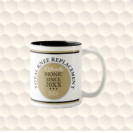 Fun gift~ Bionic Knee-Ersatz-Tasse Zweifarbige Tasse