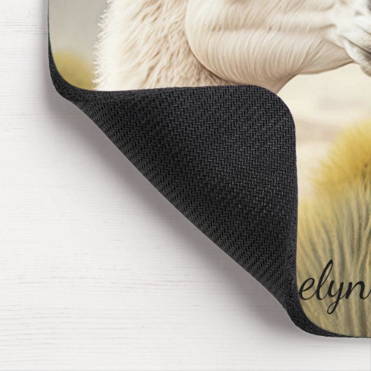 Fun Gift für Paare Verlobt Kissing Llamas Mousepad (Ecke)