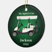 Fun Gift für seinen Golfer Golf Cart Keramik Ornament (Links)