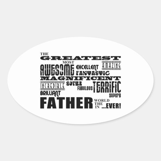 Fun Gifts für Vater : Bester Vater Ovaler Aufkleber (Vorderseite)