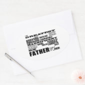 Fun Gifts für Vater : Bester Vater Ovaler Aufkleber (Umschlag)