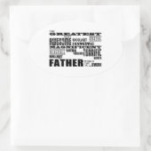 Fun Gifts für Vater : Bester Vater Ovaler Aufkleber (Tasche)