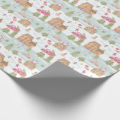 Fun Gingerbread Candy Town Winter Szene Geschenkpapier (Ecke)