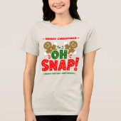 Fun Gingerbread Man Cookie Weihnachten Tri-Blend Shirt (Vorderseite)