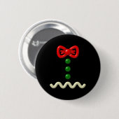 Fun Gingerbread Man Costume Halloween-Geschenk Button (Vorne & Hinten)