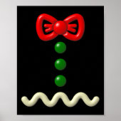 Fun Gingerbread Man Costume Halloween-Geschenk Poster (Vorne)