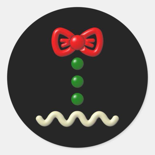 Fun Gingerbread Man Costume Halloween-Geschenk Runder Aufkleber (Vorderseite)