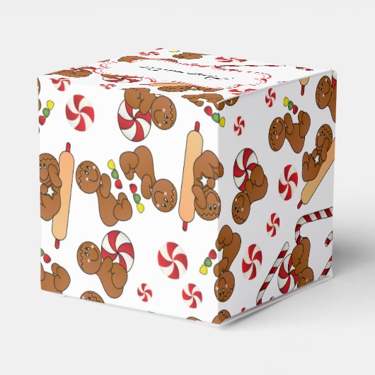Fun Gingerbread Men Geschenkschachtel (Rückseite)