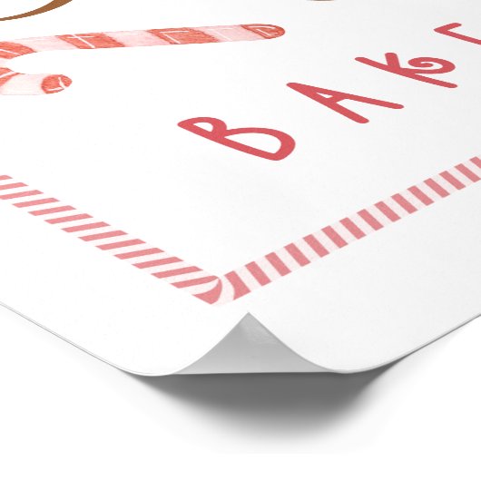 Fun Gingerbrot Bäckerei Co Personalisiert Familien Poster (Ecke)