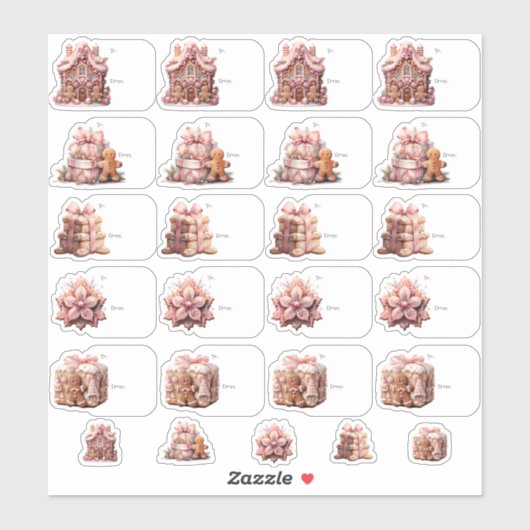 Fun Gingerbrot Geschenk Tag Weihnachten Aufkleber (Blatt)