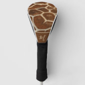 Fun Giraffe Custom Name Animal Print Golf Headcover (Vorderseite)