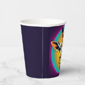 Fun giraffe Face Safari Wilder Dschungel Geburtsta Pappbecher (Rechts)