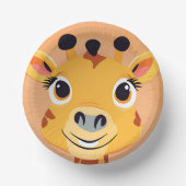 Fun giraffe Face Safari Wilder Dschungel Geburtsta Pappteller (Vorderseite)