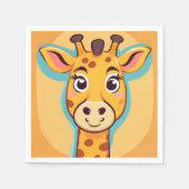 Fun giraffe Face Safari Wilder Dschungel Geburtsta Serviette (Vorderseite)