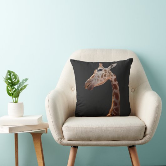 Fun Giraffe Foto Kissen (Stuhl )