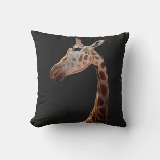 Fun Giraffe Foto Kissen (Vorderseite)