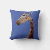 Fun Giraffe Foto Throw Kissen (Vorderseite)