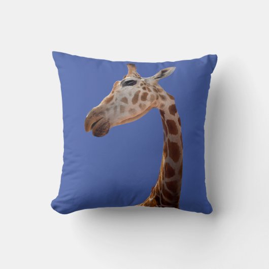 Fun Giraffe Foto Throw Kissen (Vorderseite)