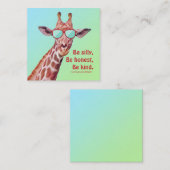 Fun Giraffe Inspiration Zitat Emerson Albern sein Mitteilungskarte (Vorne/Hinten)