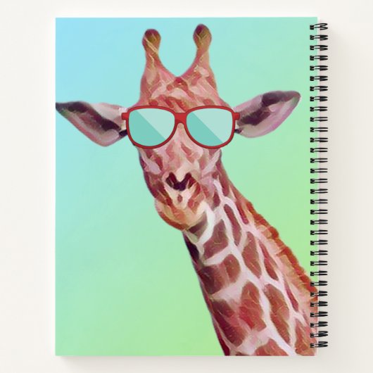 Fun Giraffe Inspiration Zitat Emerson Albern sein Notizblock (Rückseite)