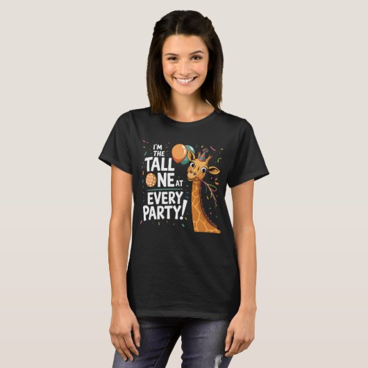 Fun Giraffe Party Design - Ich bin der große! T-Shirt (Vorne ganz)