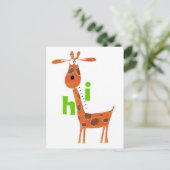 Fun Giraffe Postkarte (Stehend Vorderseite)