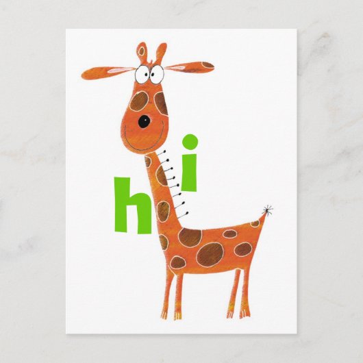 Fun Giraffe Postkarte (Vorderseite)