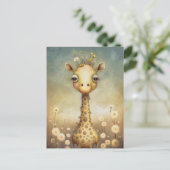 Fun Giraffe Postkarte (Stehend Vorderseite)